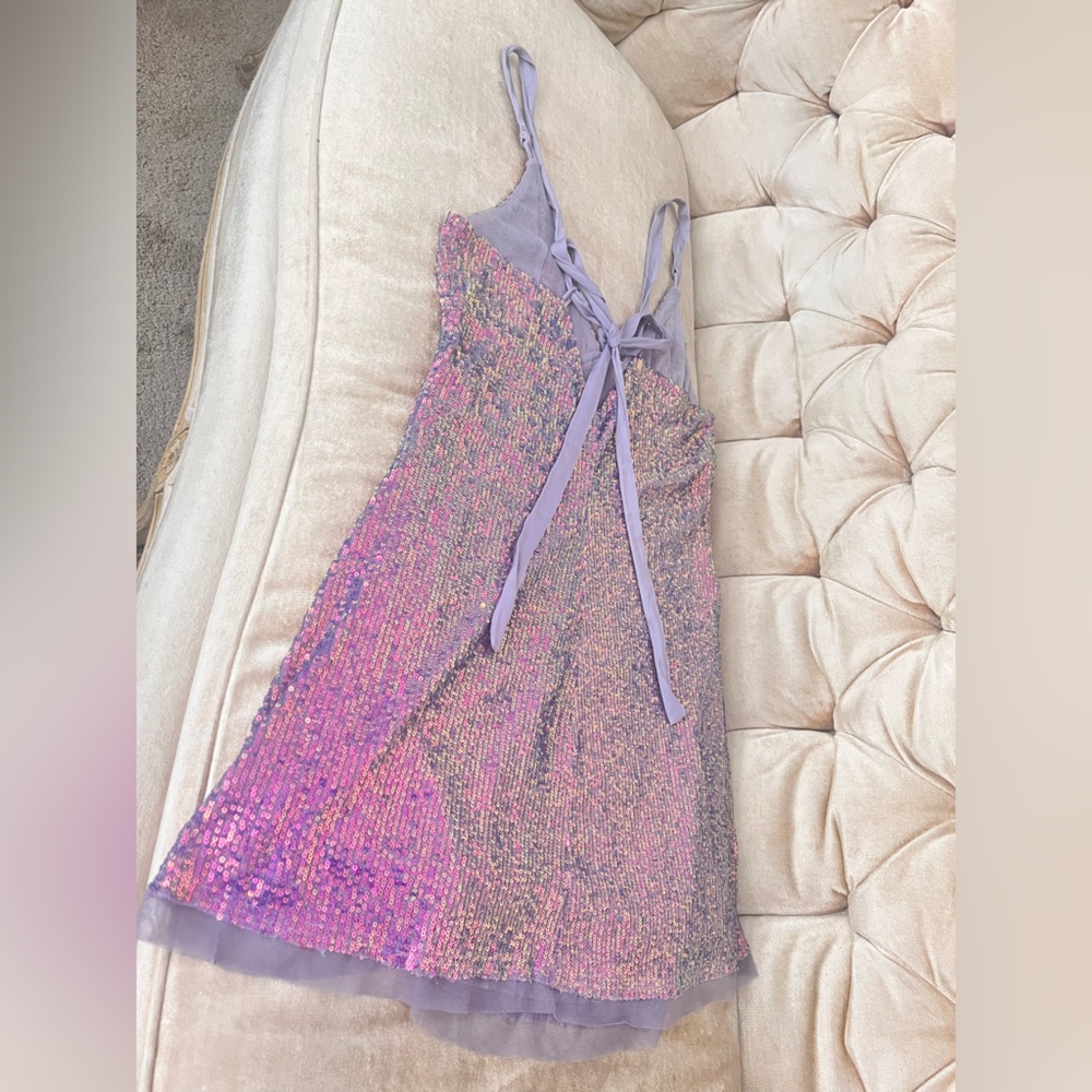 Free People Intimately Gold Rush Mini Sequin Dress Size S Petite NYE - Picture 15 of 15